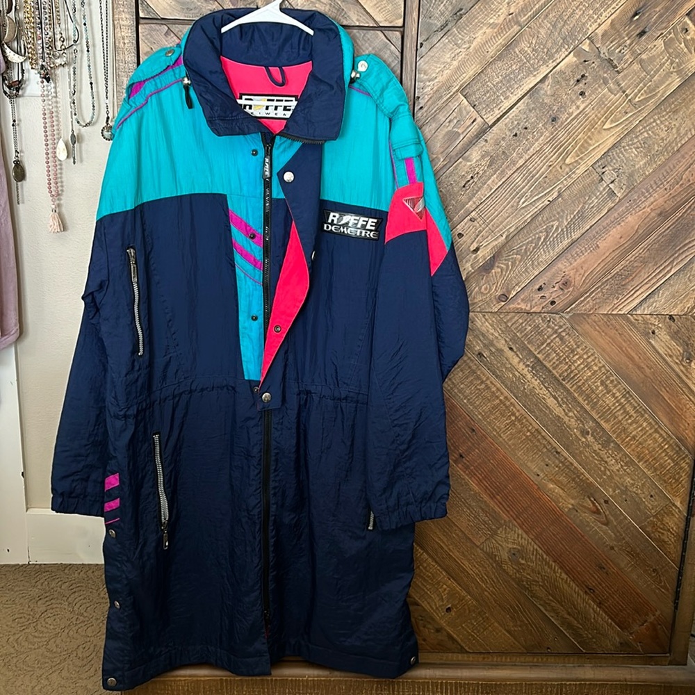 Ski Apres Vintage Ski Snowboard Long Jacket XL